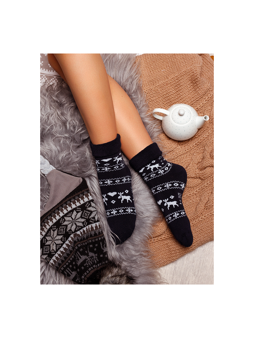 Dámske vianočné ponožky 2019P7