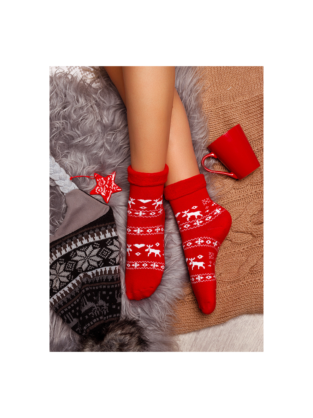 Dámske vianočné ponožky 2019P8